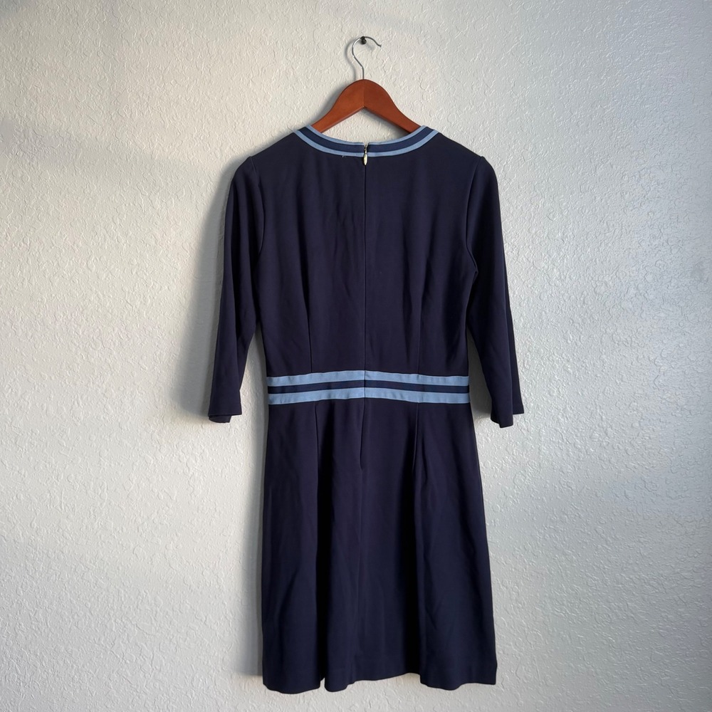 Draper‎ James Solid Persley Ponte Dress Blue Womens Medium - Picture 10 of 10